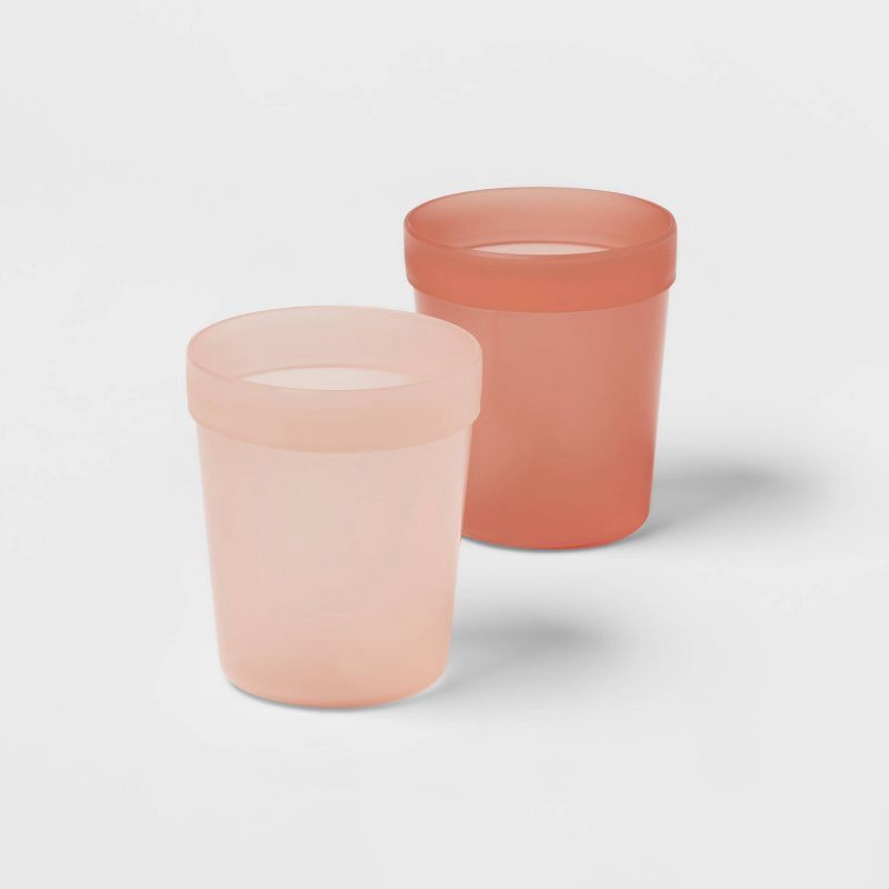 slide 3 of 5, 8oz 6pk Plastic Solid Kids' Tumblers - Pillowfort™: Stackable, Dishwasher & Microwave Safe, Ages 3+, 6 ct; 8 oz