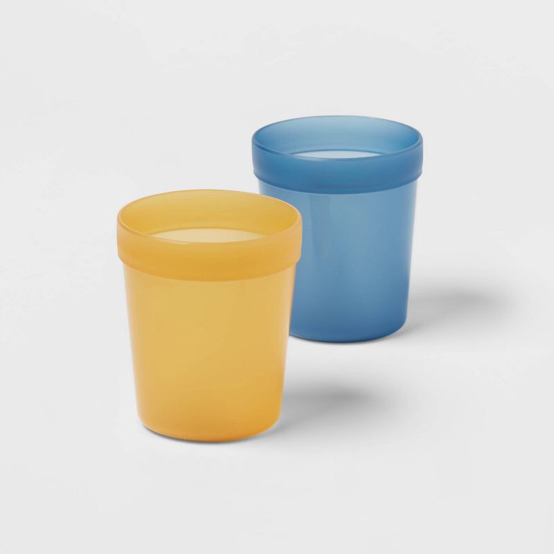 slide 4 of 5, 8oz 6pk Plastic Solid Kids' Tumblers - Pillowfort™: Stackable, Dishwasher & Microwave Safe, Ages 3+, 6 ct; 8 oz