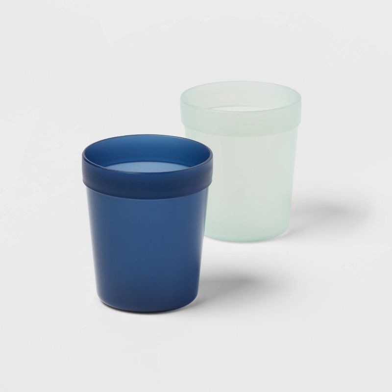 slide 5 of 5, 8oz 6pk Plastic Solid Kids' Tumblers - Pillowfort™: Stackable, Dishwasher & Microwave Safe, Ages 3+, 6 ct; 8 oz