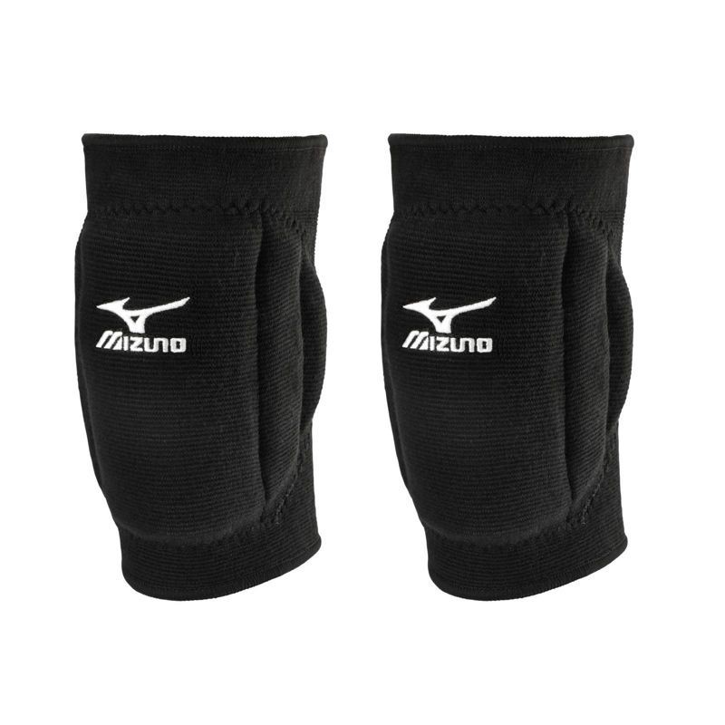 slide 1 of 3, Mizuno T10 Plus Volleyball Knee Pads - Black: Adult Protective Gear, Pull-On Design, 1 ct