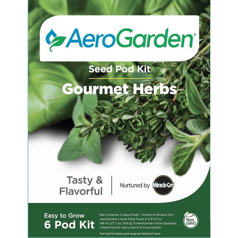 slide 1 of 1, AeroGarden 6pk Gourmet Herbs Seed Pod Kit, 6 ct