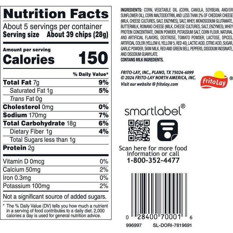 slide 8 of 8, Doritos Minis Nacho Cheese Tortilla Chips - 5.12oz, 5.12 oz