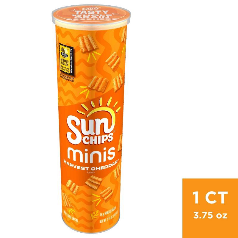 slide 1 of 5, SunChips Minis Harvest Cheddar – 3.75oz, 3.75 oz