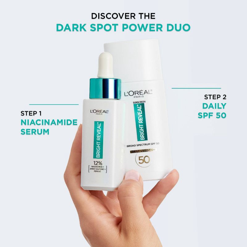 slide 8 of 11, L'Oreal Paris Bright Reveal 12% Niacinamide Dark Spot Serum - 1 floz, 1 ct