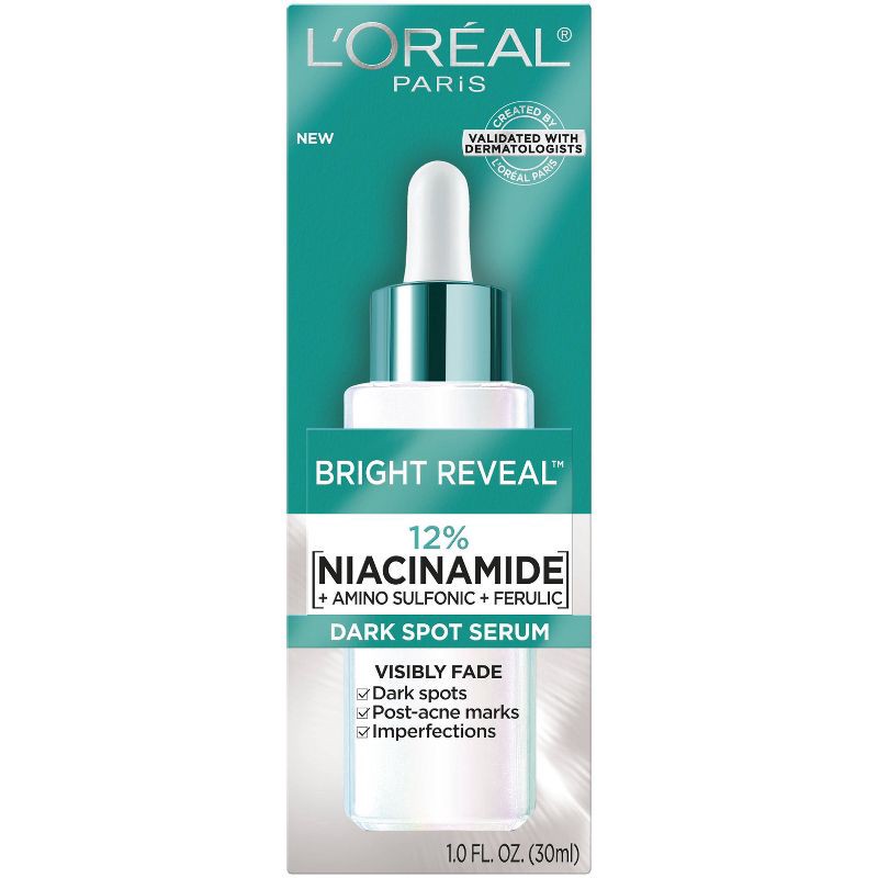 slide 10 of 11, L'Oreal Paris Bright Reveal 12% Niacinamide Dark Spot Serum - 1 floz, 1 ct