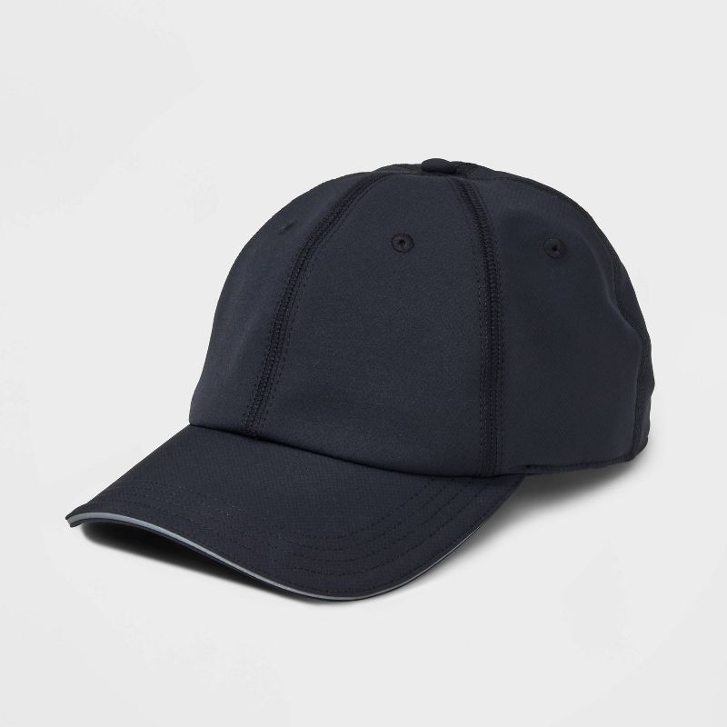 slide 1 of 3, Baseball Hat - All In Motion™ Black One Size: Lightweight Recycled Polyester, Adjustable Hook and Loop Fastener, UPF 50+, 1 ct