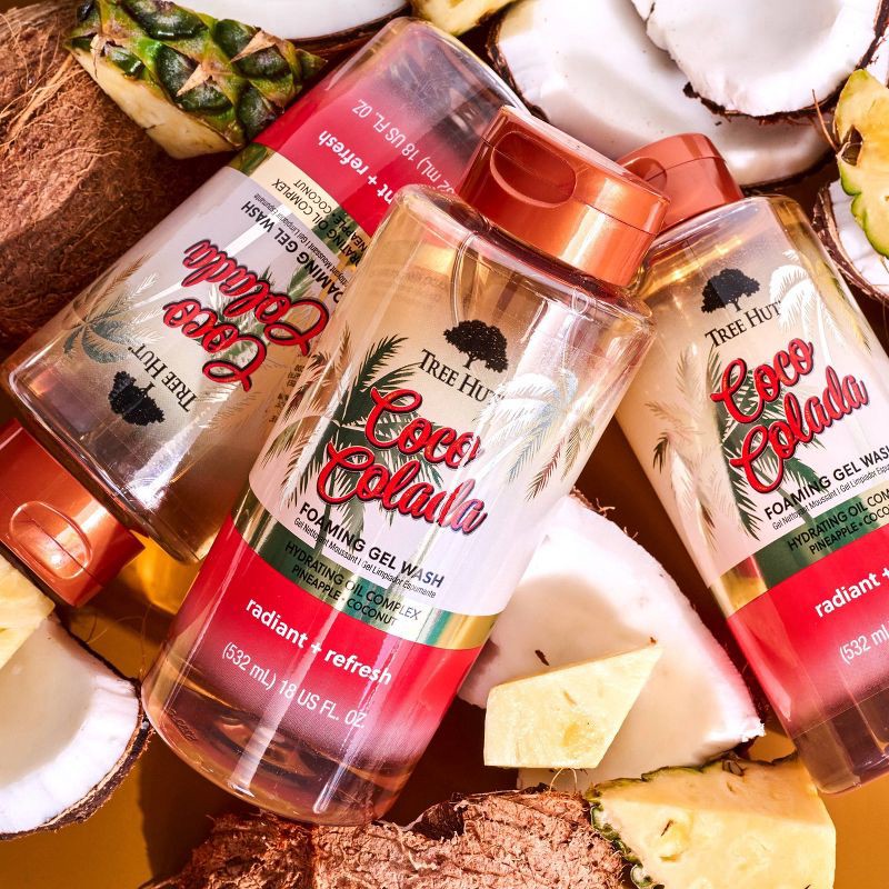 slide 7 of 9, Tree Hut Coco Colada Foaming Gel Body Wash - Scented - 18 fl oz, 18 fl oz