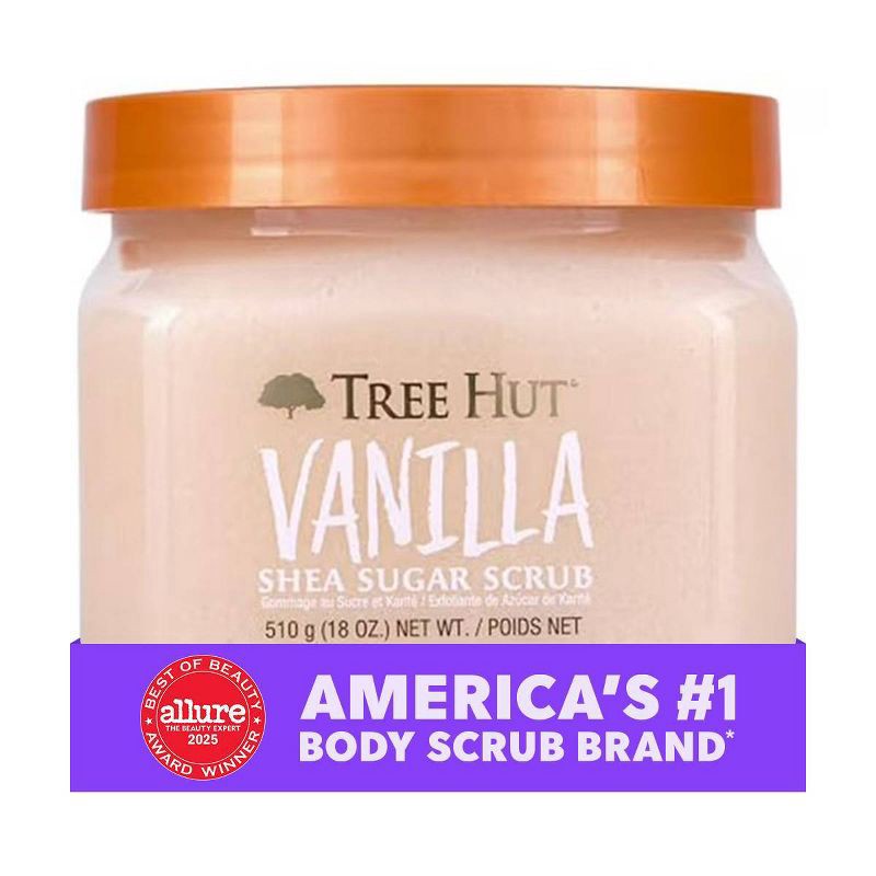 slide 3 of 9, Tree Hut Shea Sugar Vanilla Body Scrub - 18oz, 18 oz