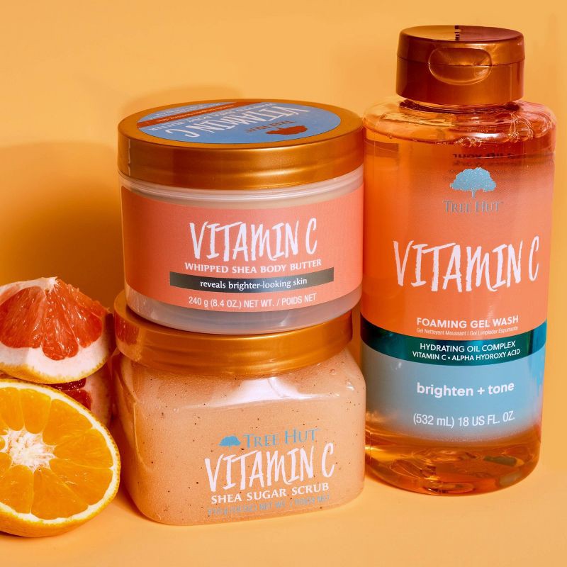 slide 10 of 10, Tree Hut Vitamin C Foaming Gel Body Wash - Grapefruit, Orange, Citrus & Lemon - 18 fl oz, 18 fl oz