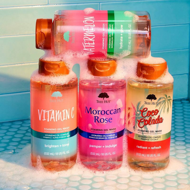 slide 3 of 10, Tree Hut Vitamin C Foaming Gel Body Wash - Grapefruit, Orange, Citrus & Lemon - 18 fl oz, 18 fl oz