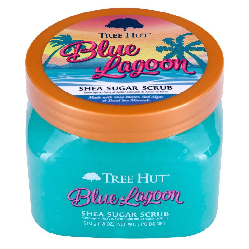 slide 2 of 6, Tree Hut Blue Lagoon Shea Sugar Sea Minerals & Orange Body Scrub - 18oz, 18 oz