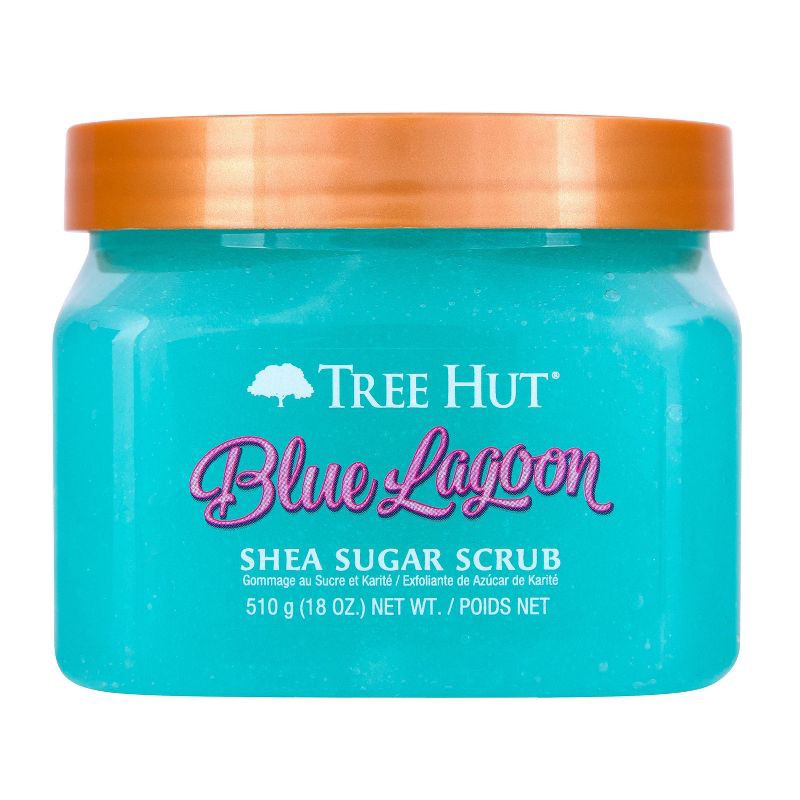 slide 1 of 6, Tree Hut Blue Lagoon Shea Sugar Sea Minerals & Orange Body Scrub - 18oz, 18 oz