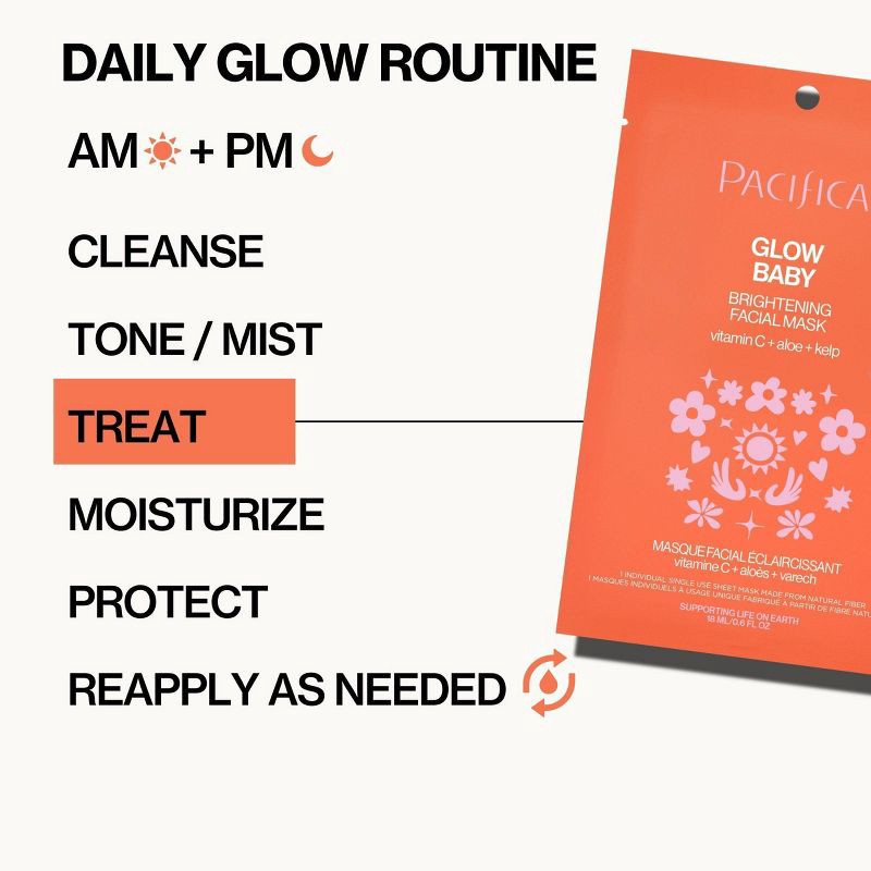 slide 4 of 10, Pacifica Glow Baby Brightening Facial Mask - 0.67 fl oz, 0.67 fl oz