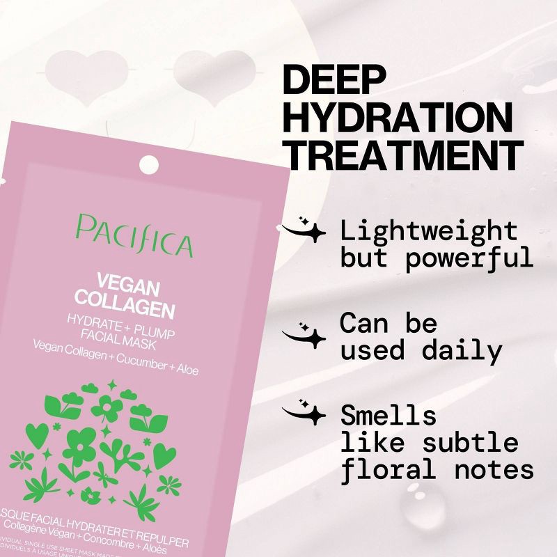 slide 8 of 9, Pacifica Vegan Collagen Hydrate and Plump Facial Mask - 0.67fl oz, 0.67 fl oz