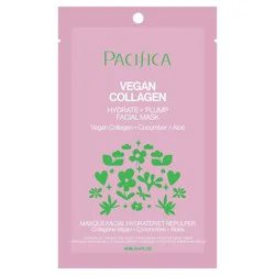 Pacifica Vegan Collagen Hydrate and Plump Facial Mask - 0.67fl oz: Sheet, For Normal Mature Dry Skin, Jasmine Scent