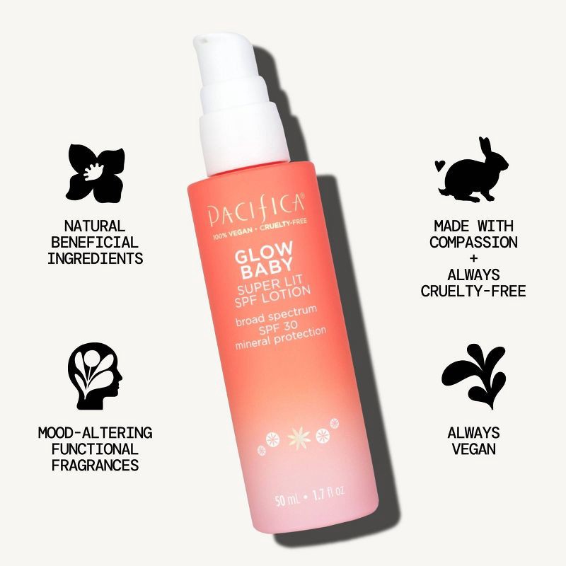 slide 6 of 10, Pacifica Glow Baby Super Glow Face Lotion - SPF 30 - 1.7 fl oz, 30 ct; 1.7 fl oz