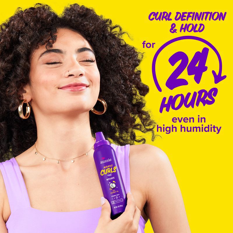 slide 4 of 9, Aussie Miracle Curls Hair Mousse - 6oz, 6 oz