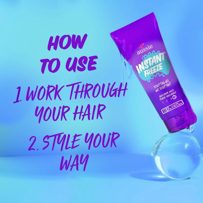 slide 5 of 9, Aussie Instant Freeze Hair Gel - 7oz, 7 oz