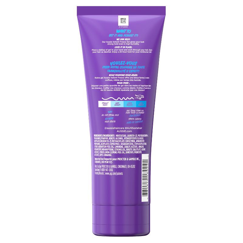 slide 9 of 9, Aussie Instant Freeze Hair Gel - 7oz, 7 oz