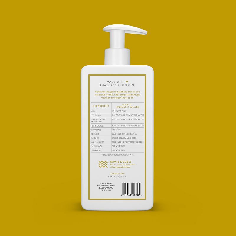 slide 10 of 11, Native Coconut Milk & Turmeric Curl Care Conditioner Sulfate, Paraben, and Silicone Free - 16.5 fl oz, 16.5 fl oz