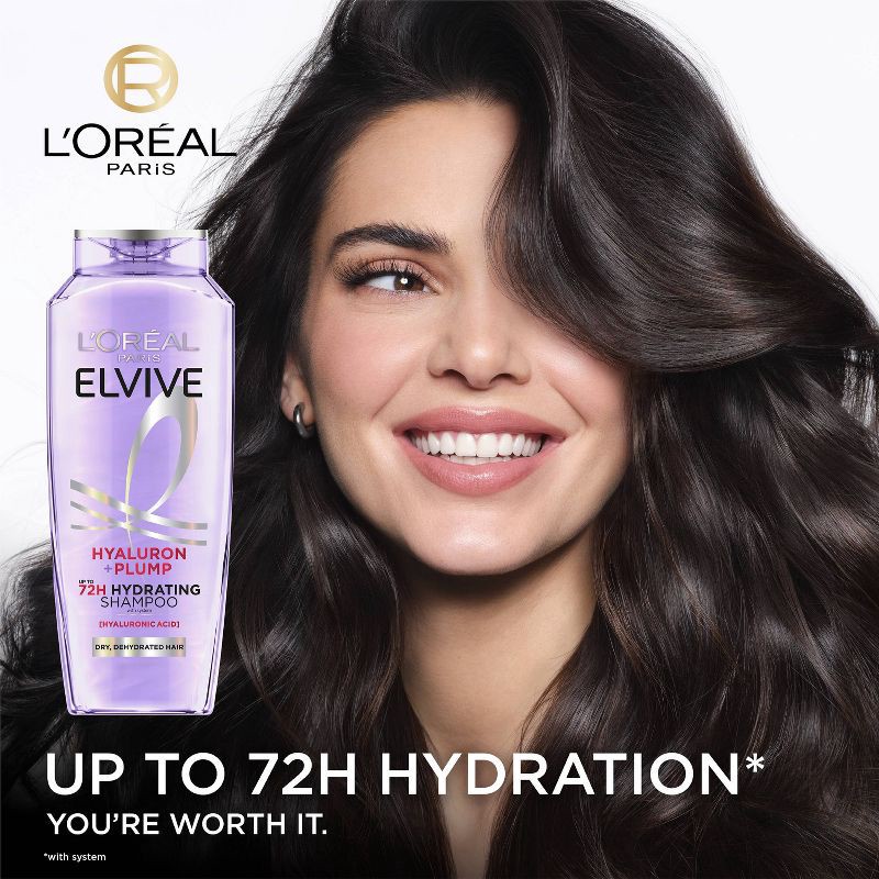 slide 3 of 11, L'Oreal Paris Elvive Hyaluron Hydrating Shampoo Paraben-Free - 13.5 fl oz, 13.5 fl oz