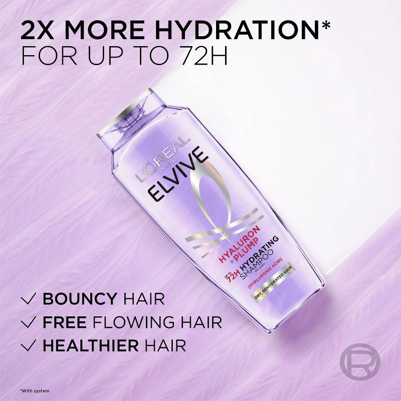 slide 6 of 11, L'Oreal Paris Elvive Hyaluron Hydrating Shampoo Paraben-Free - 13.5 fl oz, 13.5 fl oz