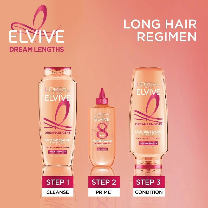slide 6 of 8, L'Oreal Paris Elvive Dream Lengths Conditioner for Long & Damaged Hair - 13.5 fl oz, 13.5 fl oz