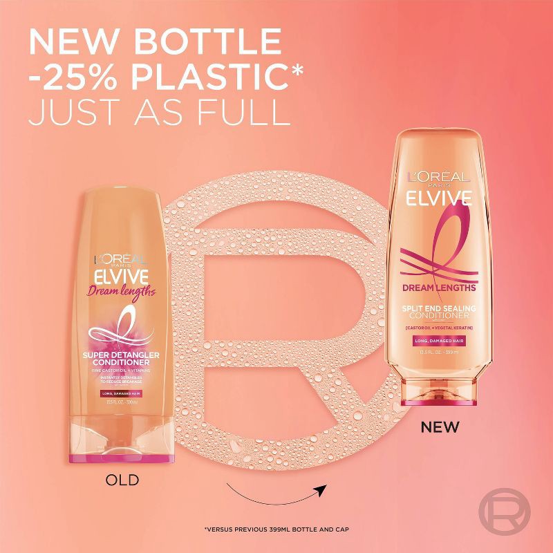 slide 7 of 8, L'Oreal Paris Elvive Dream Lengths Conditioner for Long & Damaged Hair - 13.5 fl oz, 13.5 fl oz