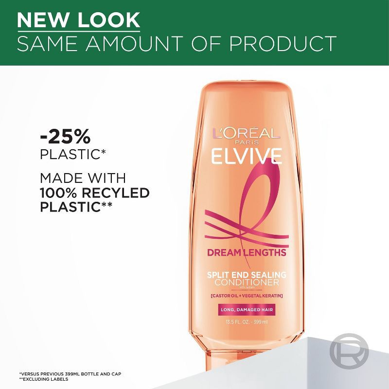 slide 8 of 8, L'Oreal Paris Elvive Dream Lengths Conditioner for Long & Damaged Hair - 13.5 fl oz, 13.5 fl oz