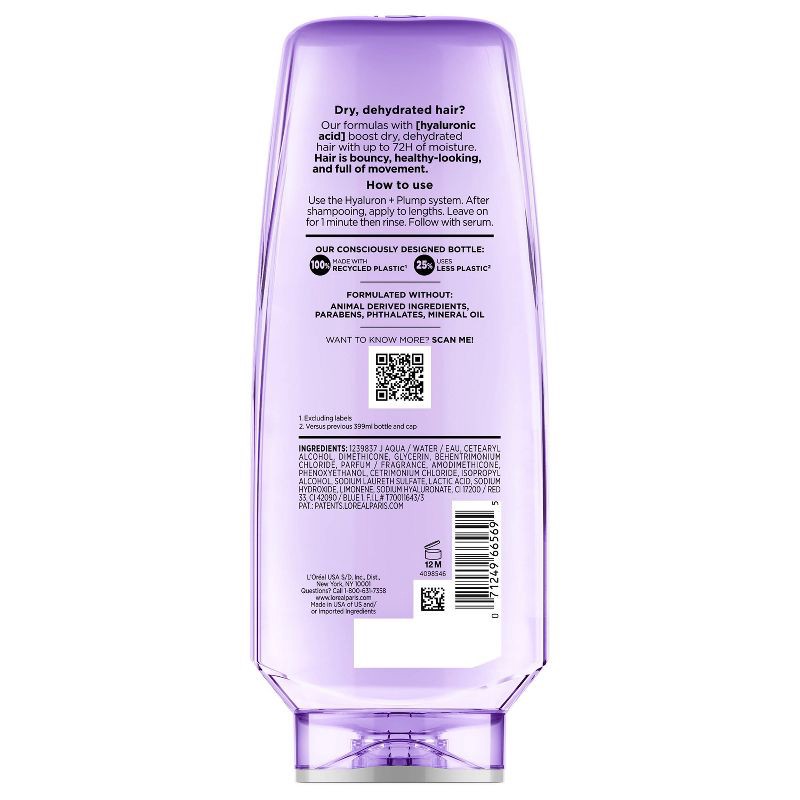 slide 2 of 11, L'Oreal Paris Elvive Hyaluron Hydrating Conditioner Paraben-Free - 13.5 fl oz, 13.5 fl oz