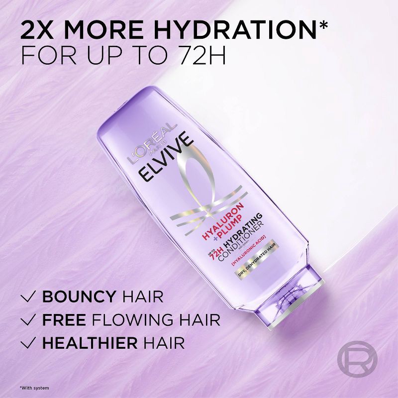 slide 6 of 11, L'Oreal Paris Elvive Hyaluron Hydrating Conditioner Paraben-Free - 13.5 fl oz, 13.5 fl oz