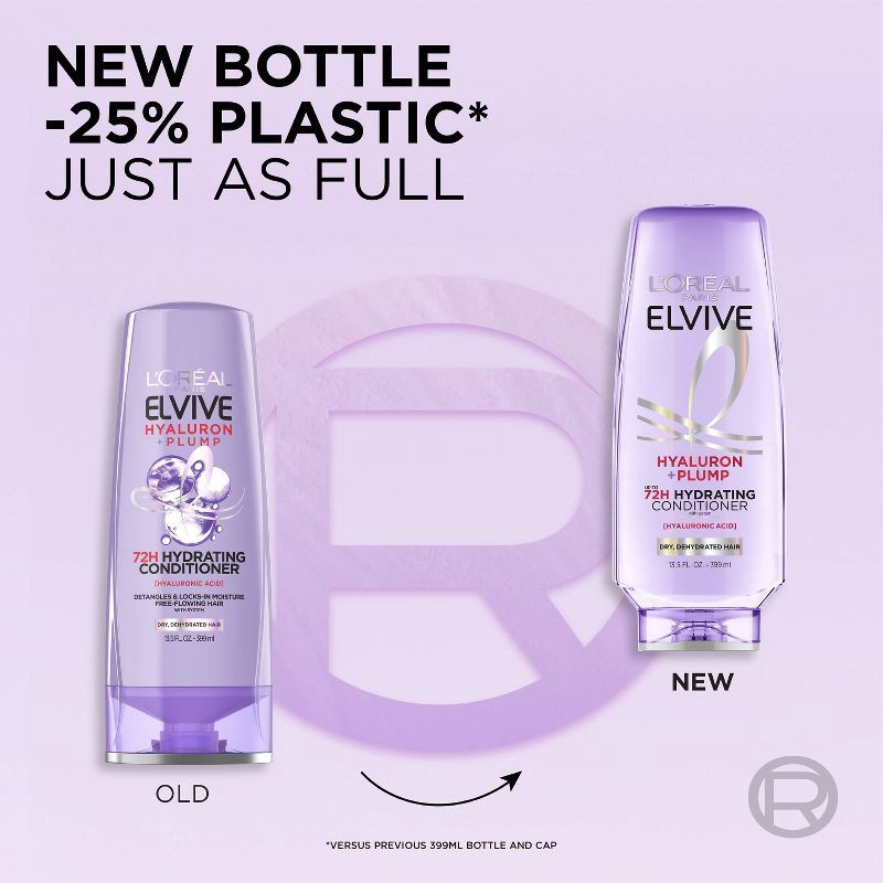 slide 8 of 11, L'Oreal Paris Elvive Hyaluron Hydrating Conditioner Paraben-Free - 13.5 fl oz, 13.5 fl oz