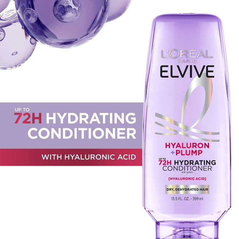 slide 11 of 11, L'Oreal Paris Elvive Hyaluron Hydrating Conditioner Paraben-Free - 13.5 fl oz, 13.5 fl oz