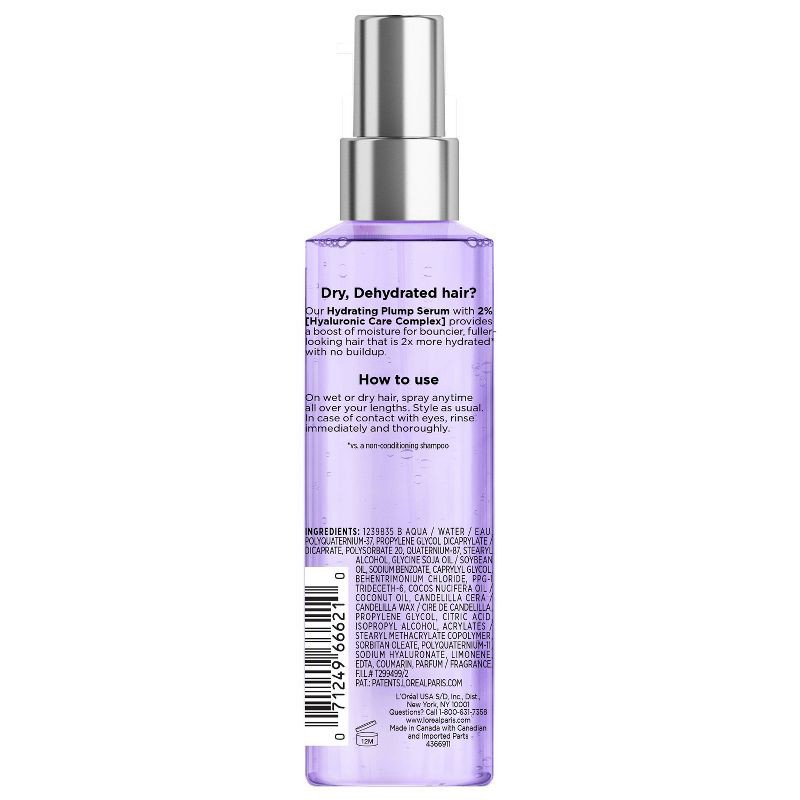 slide 2 of 9, L'Oreal Paris Elvive Hyaluron Plump Replumping Hair Serum Paraben-Free - 4.4 fl oz, 4.4 fl oz