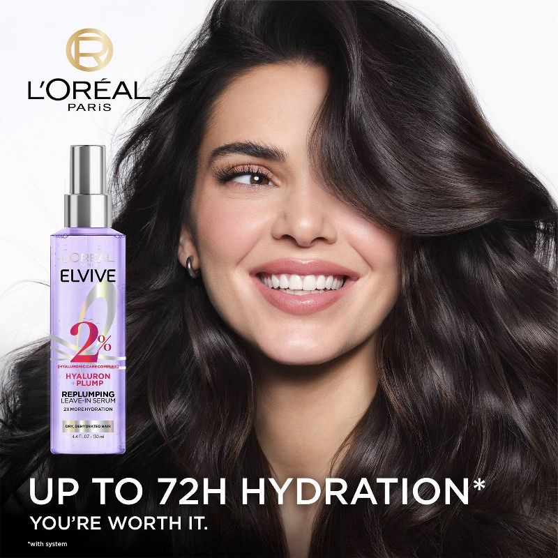 slide 3 of 9, L'Oreal Paris Elvive Hyaluron Plump Replumping Hair Serum Paraben-Free - 4.4 fl oz, 4.4 fl oz