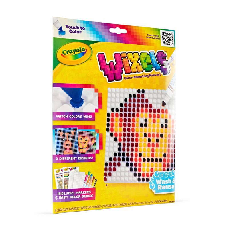 slide 2 of 5, Crayola Wixels Animal Activity Kit: Kids Craft Set with Markers & Patterns, Wixel Board, Ages 6+, 1 ct