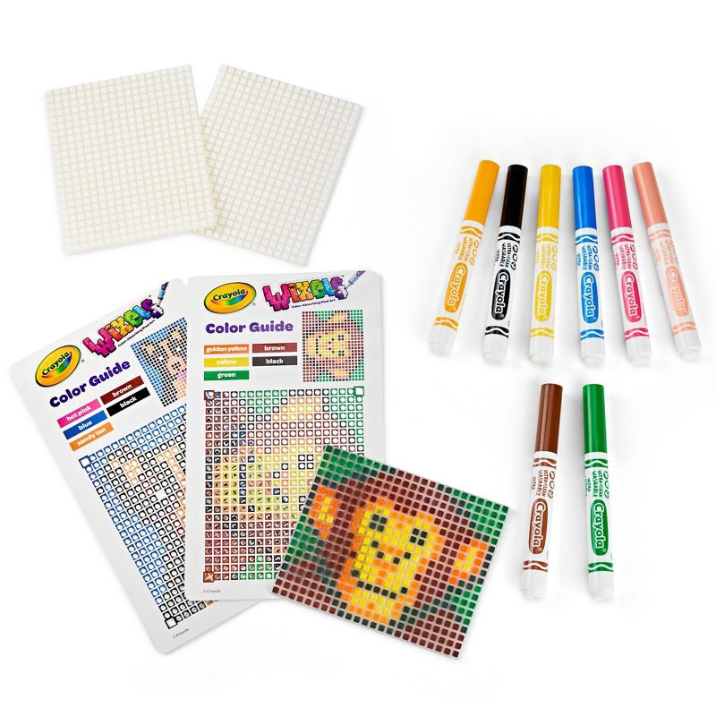 slide 3 of 5, Crayola Wixels Animal Activity Kit: Kids Craft Set with Markers & Patterns, Wixel Board, Ages 6+, 1 ct
