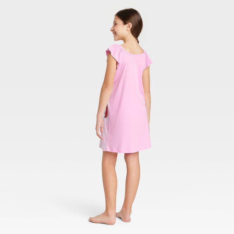 slide 2 of 3, Girls' Disney Princess Moana & Ariel Shell Phones Dorm NightGown - Pink S, 1 ct