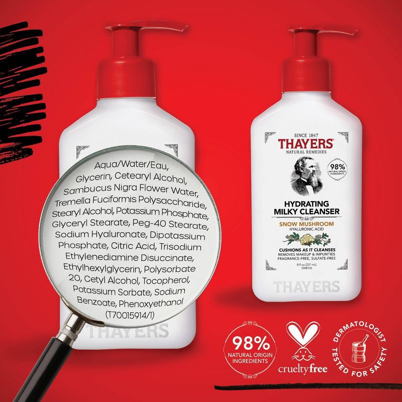 slide 7 of 8, Thayers Natural Remedies Hydrating Milky Face Wash - 8 fl oz, 8 fl oz