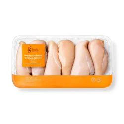 Fresh All Natural Boneless & Skinless Chicken Breast Value Pack - 2.5-5.25lbs - price per lb - Good & Gather™