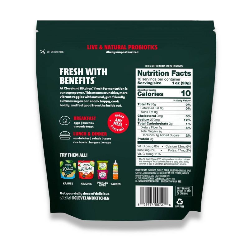 slide 2 of 5, Cleveland Kitchen Classic Kimchi - 16oz, 16 oz