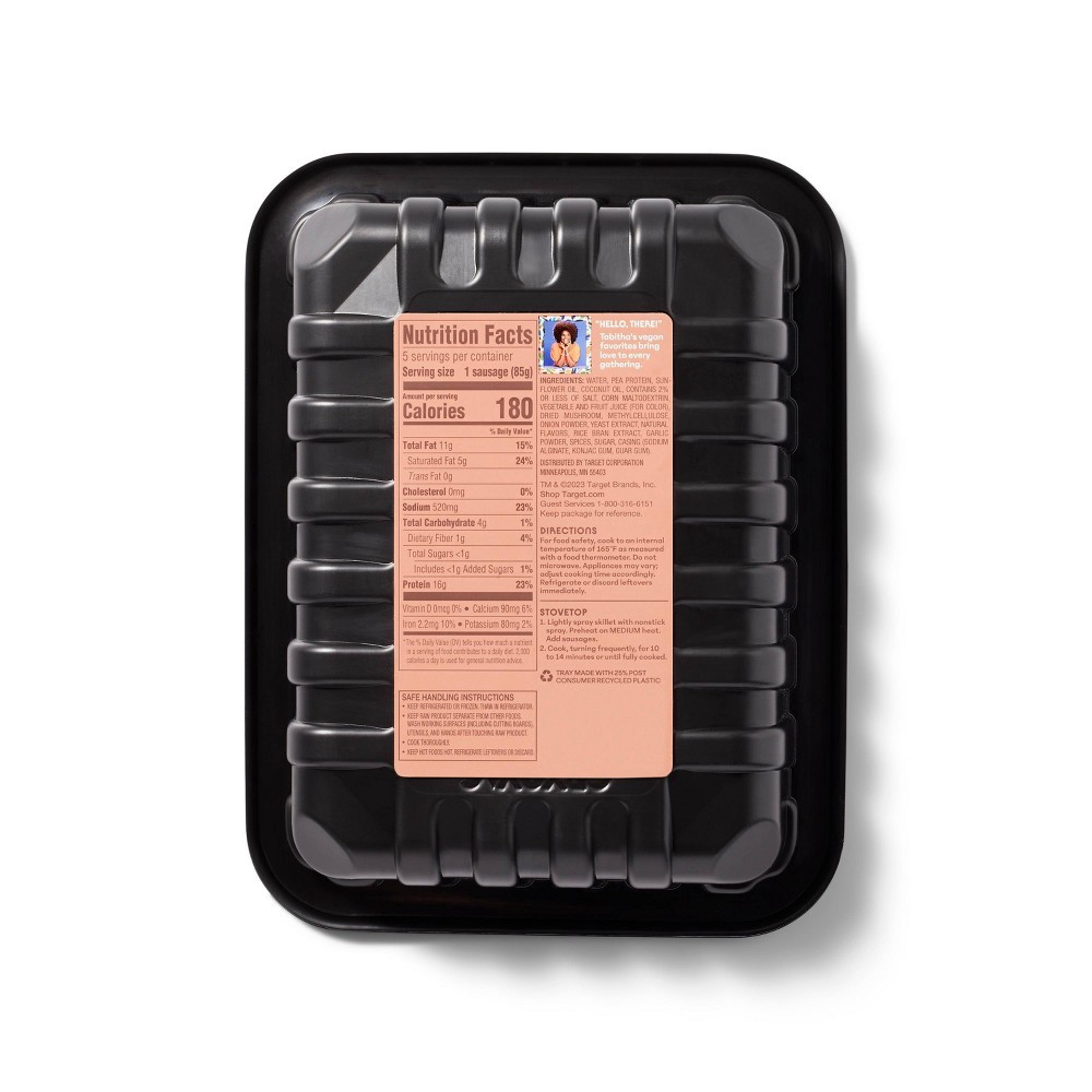 slide 2 of 3, Vegan Plant Based Sausage with Mushrooms - 15oz - Tabitha Brown For Target, 15 oz