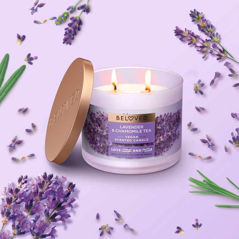 slide 4 of 4, Beloved Lavender & Chamomile 2-Wick Candle 11.5oz, 11.5 oz