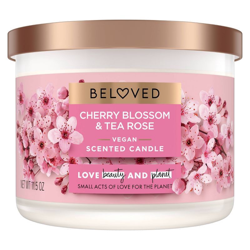 slide 1 of 4, Beloved Cherry Blossom & Tea Rose 2-Wick Candle 11.5oz, 11.5 oz