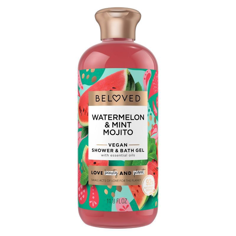 slide 2 of 6, Beloved Watermelon & Mint Mojito Vegan Shower & Bath Gel - 11.8 fl oz, 11.8 fl oz