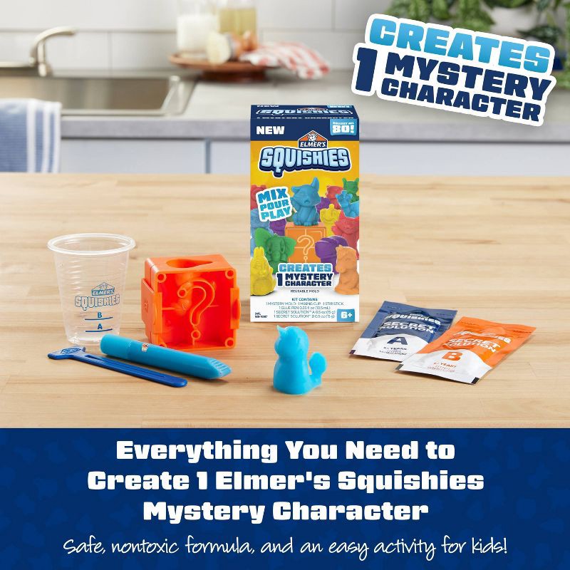 slide 3 of 5, Elmer's Squishies DIY Toy Activity Kit with Mystery Character, 1 ct