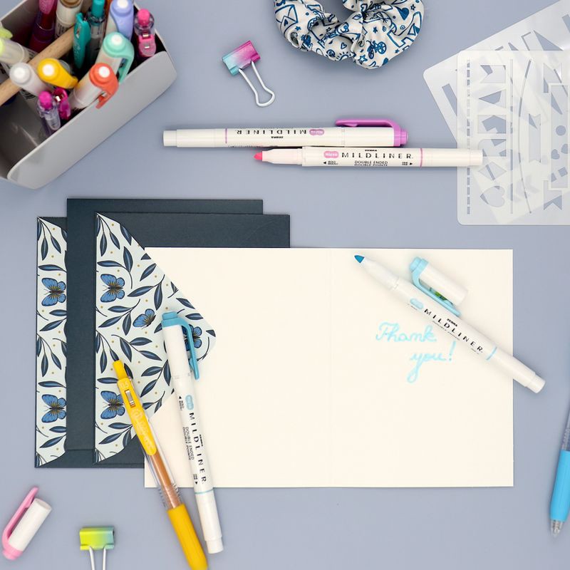 slide 2 of 6, Zebra 14ct Highlighters Journaling Set Gifting: Multicolored Mildliner Markers for Art & Stationery, 0.4mm Point, Ages 13+, 14 ct