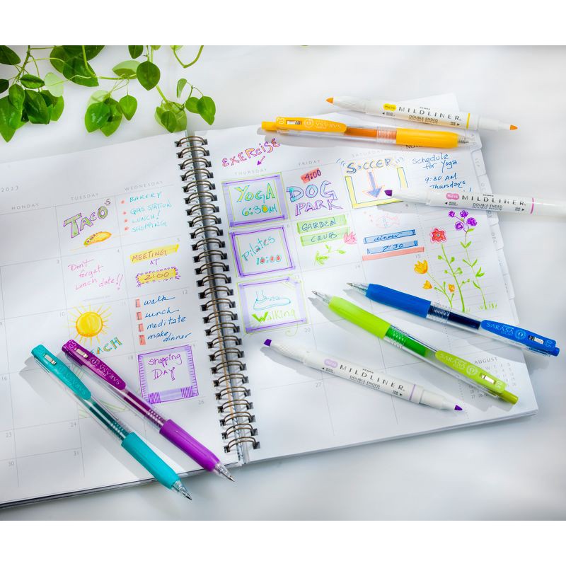 slide 3 of 6, Zebra 14ct Highlighters Journaling Set Gifting: Multicolored Mildliner Markers for Art & Stationery, 0.4mm Point, Ages 13+, 14 ct