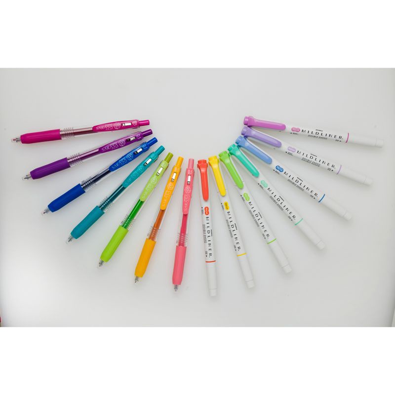 slide 4 of 6, Zebra 14ct Highlighters Journaling Set Gifting: Multicolored Mildliner Markers for Art & Stationery, 0.4mm Point, Ages 13+, 14 ct