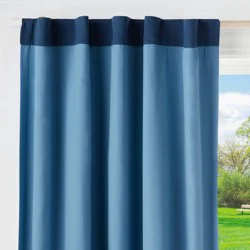 42"W x 84"L Tonal Window Kids' Blackout Window Curtain Panel Blue - Pillowfort™